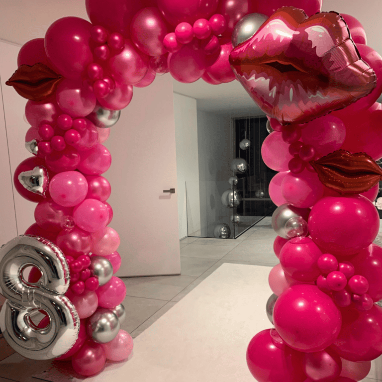 Arche de Ballon Organique Rose & Or